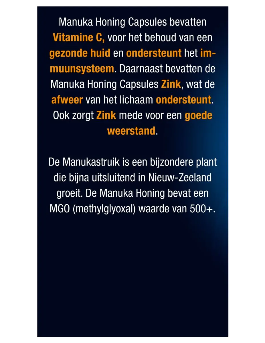 Manuka Honing Zink 30 capsules