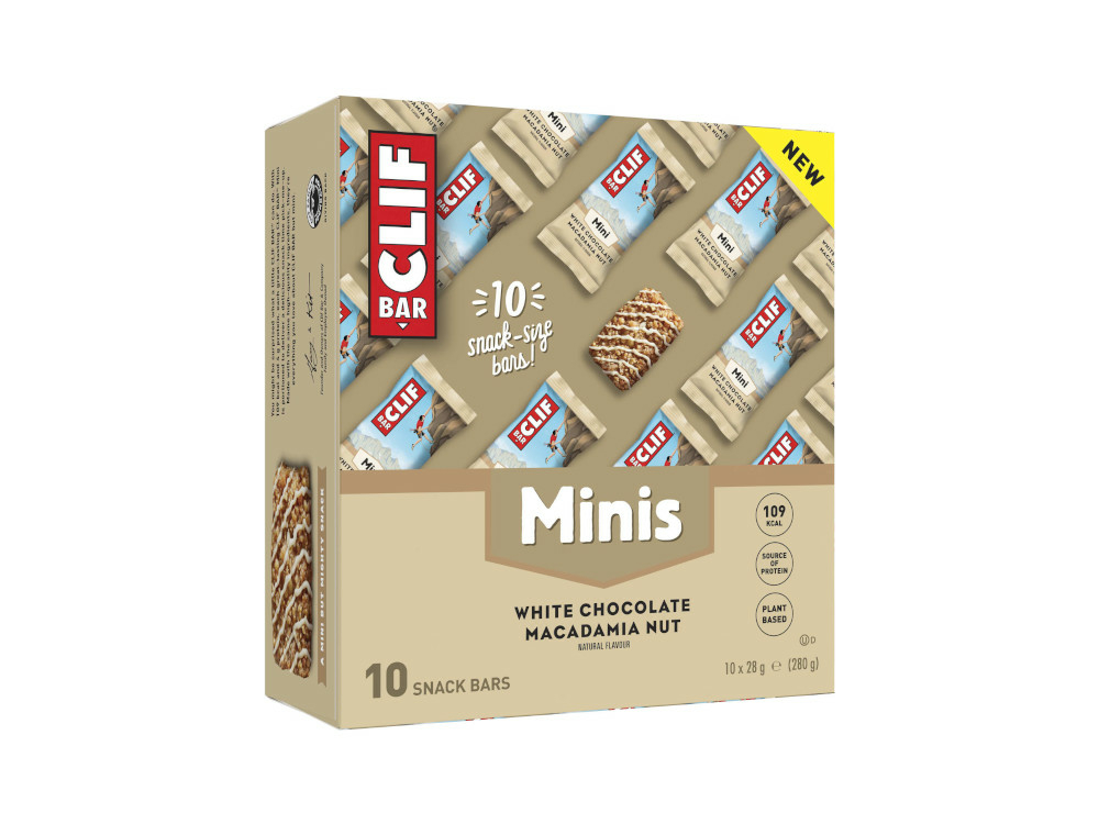 CLIF BAR Energieriegel White Chocolate Macadamia Nut Minis 28g | 10 Riegel Box MHD:30.11.24