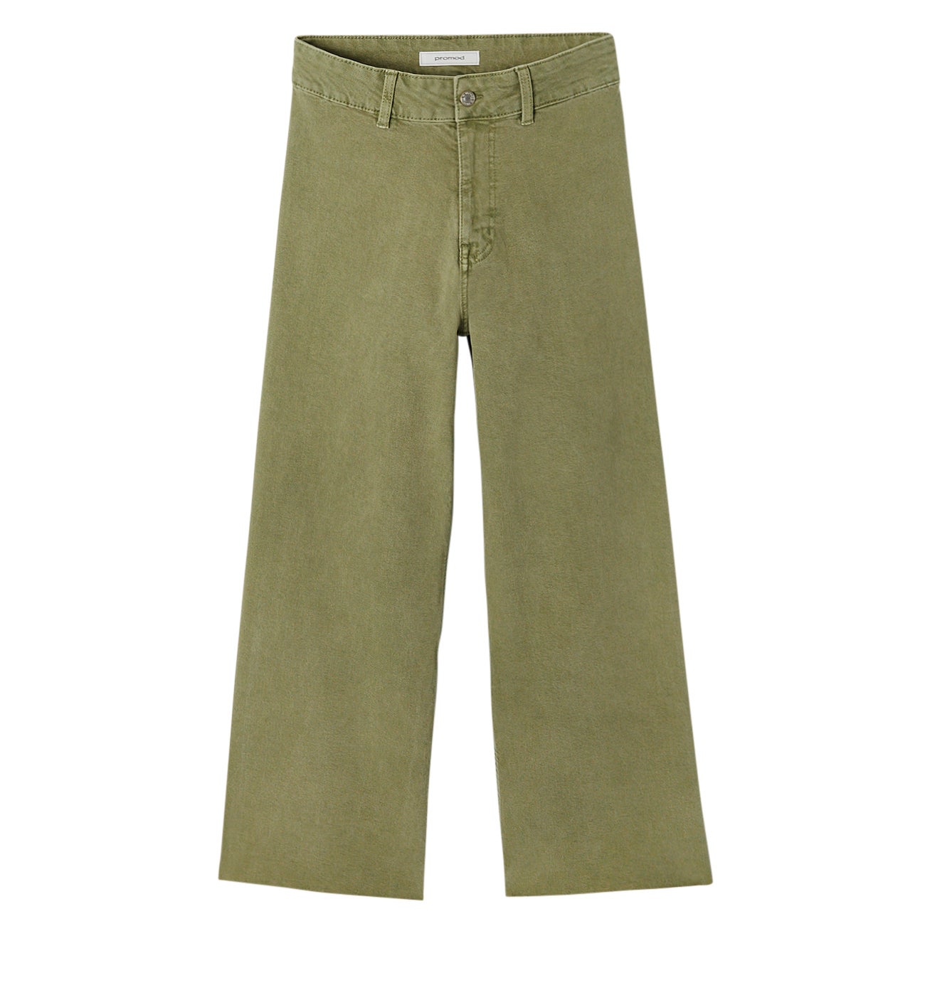 Pantalon taille haute raw cut - Kaki