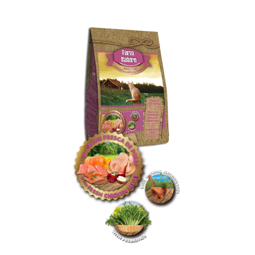Ração Farm Nature para Gatos Adultos, Sabor Frango