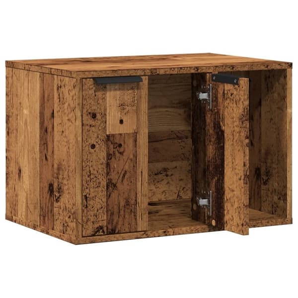 vidaXL Skap til kattetoalett gammelt tre 60x40x40 cm konstruert tre