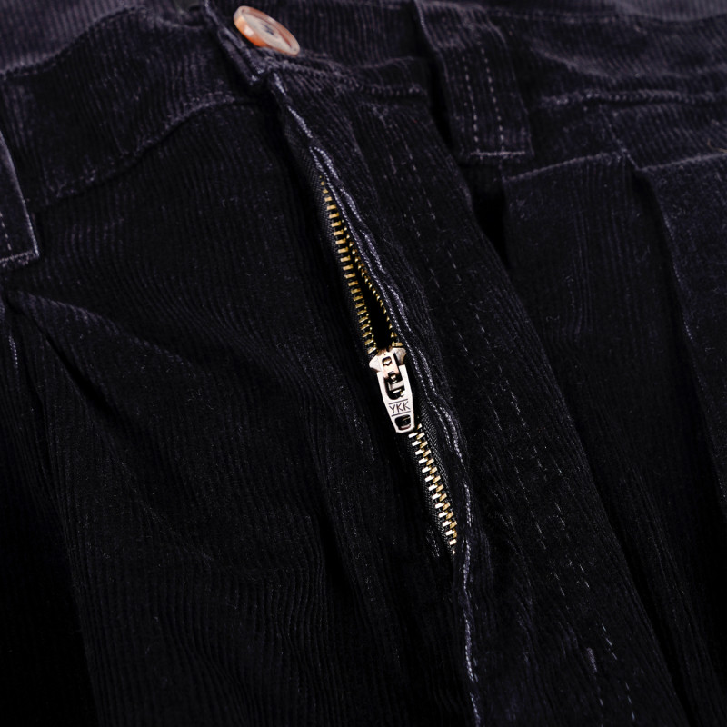 PANTALON CHINO OG - VELOURS ROULETTÉ NOIR