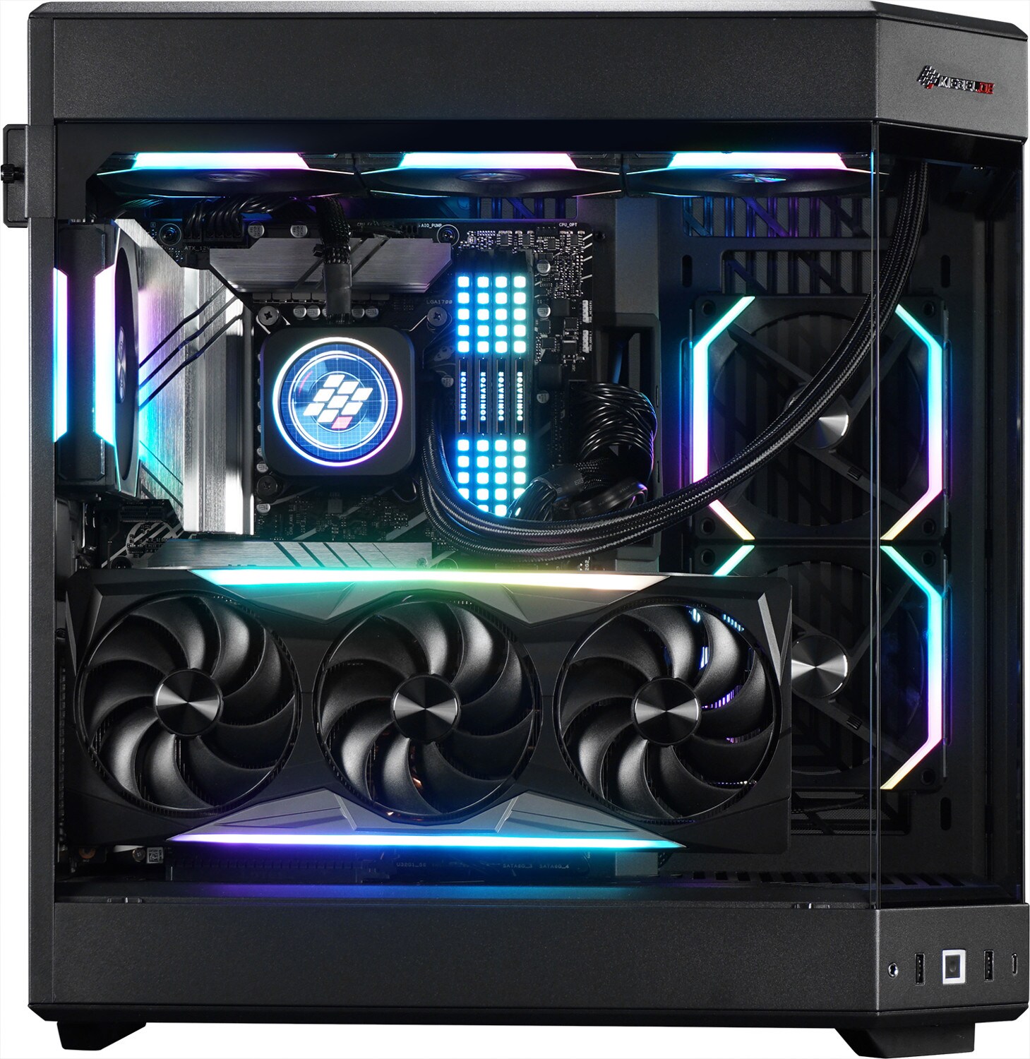 Gaming PC Cube Poseidon Intel Core i7-14700KF, 64GB DDR5, NVIDIA RTX 4070 Ti Super 16 GB, 2TB SSD, Windows 11