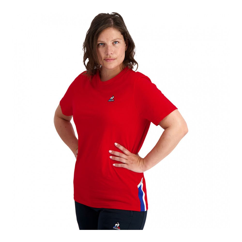 Le Coq Sportif TRI - Tee-shirt rouge electro