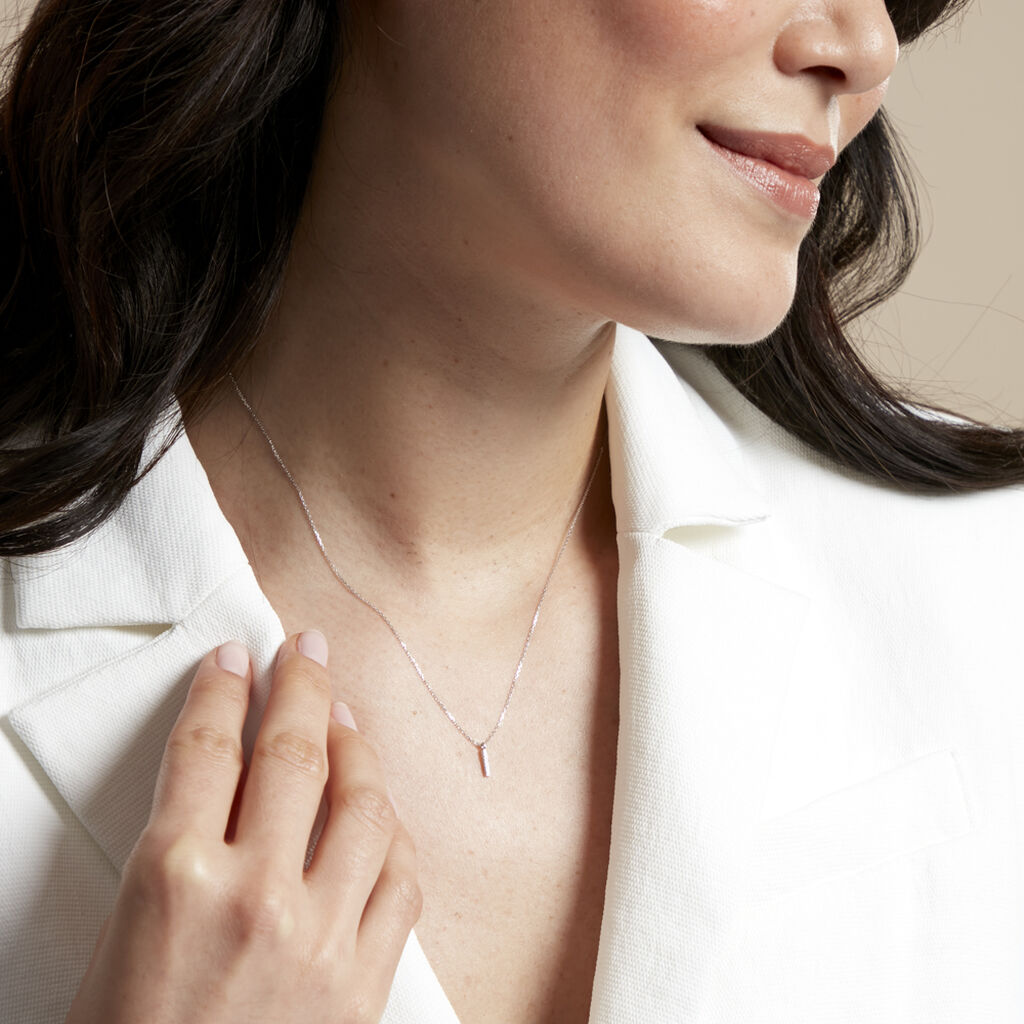 Collier Aprhodisia Or Blanc Diamant Blanc