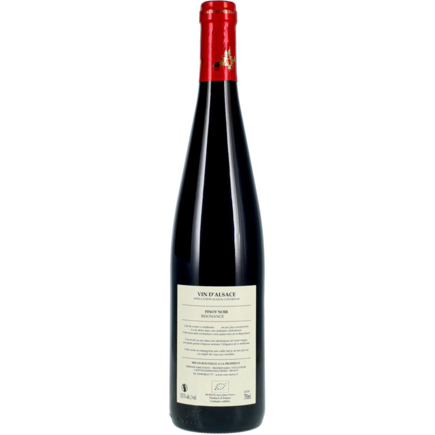 Alsace AOC Pinot Noir Résonance Aimé Stentz -75cl