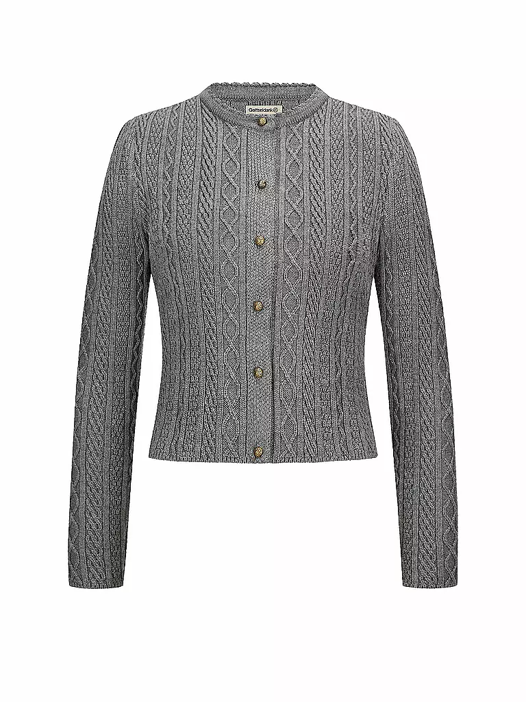 GOTTSEIDANK Trachten Strickjacke SOPHIA grau