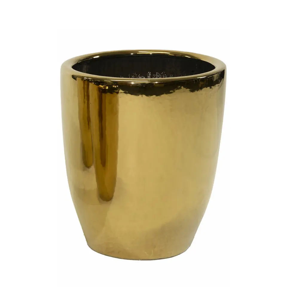 Mega Collections Bloempot Emperor - rond - goud - D33 x H38 cm