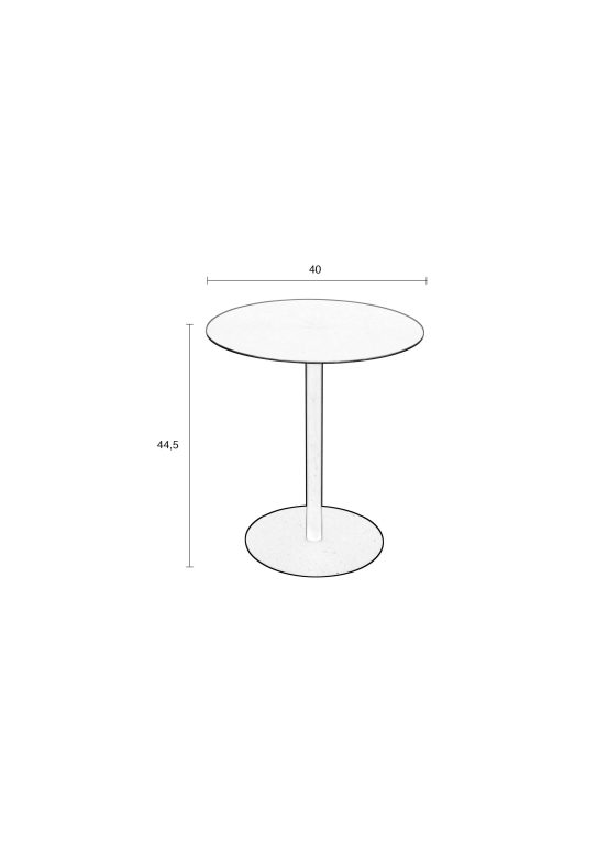 Zuiver Snow bijzettafel Ø35 zwart