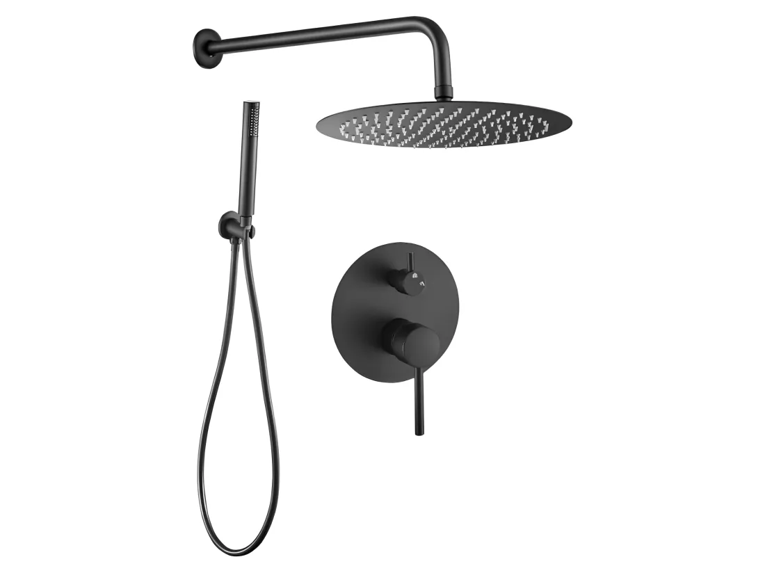 Kit de douche à encastrer TIKO noir mat