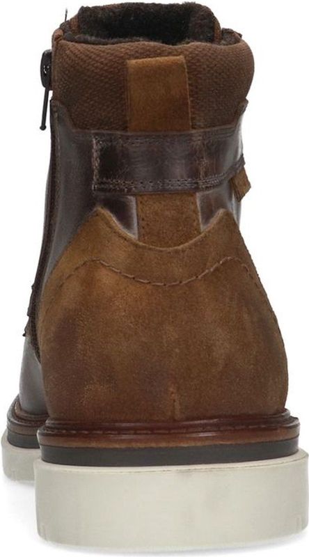 Manfield - Heren - Bruine leren veterboots