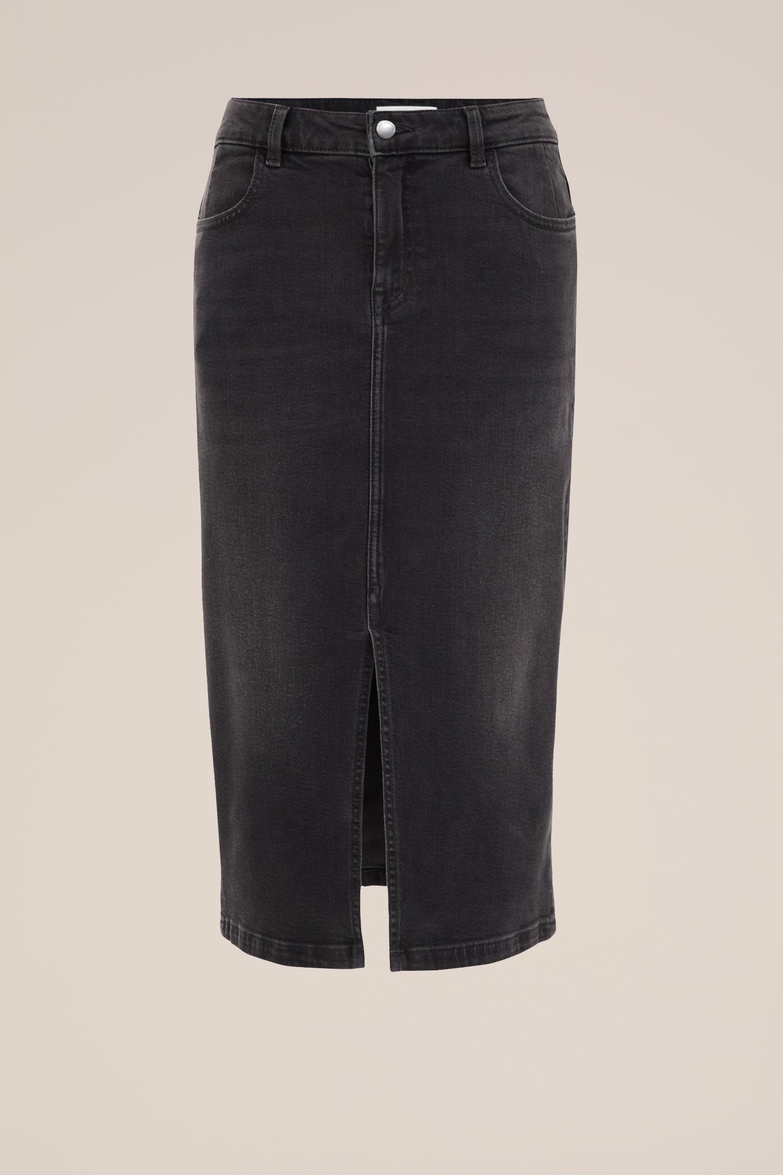 high rise denim rok Blue Ridge Donkergrijs
