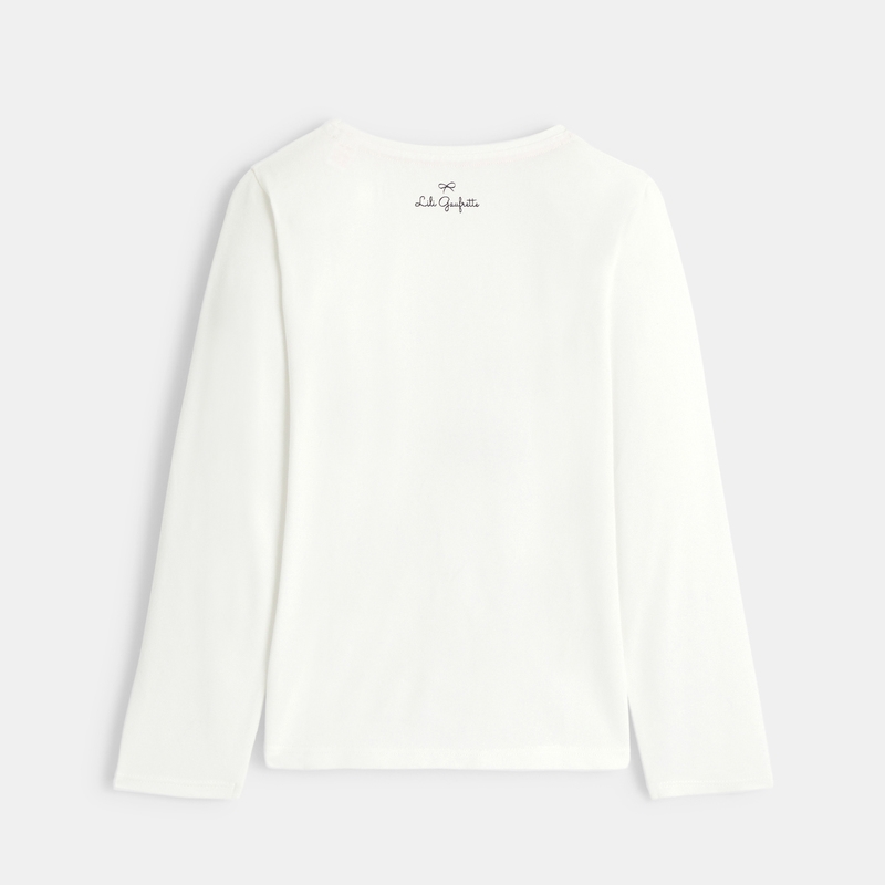 T-shirt blanc à dessin crayonné Lili Gaufrette