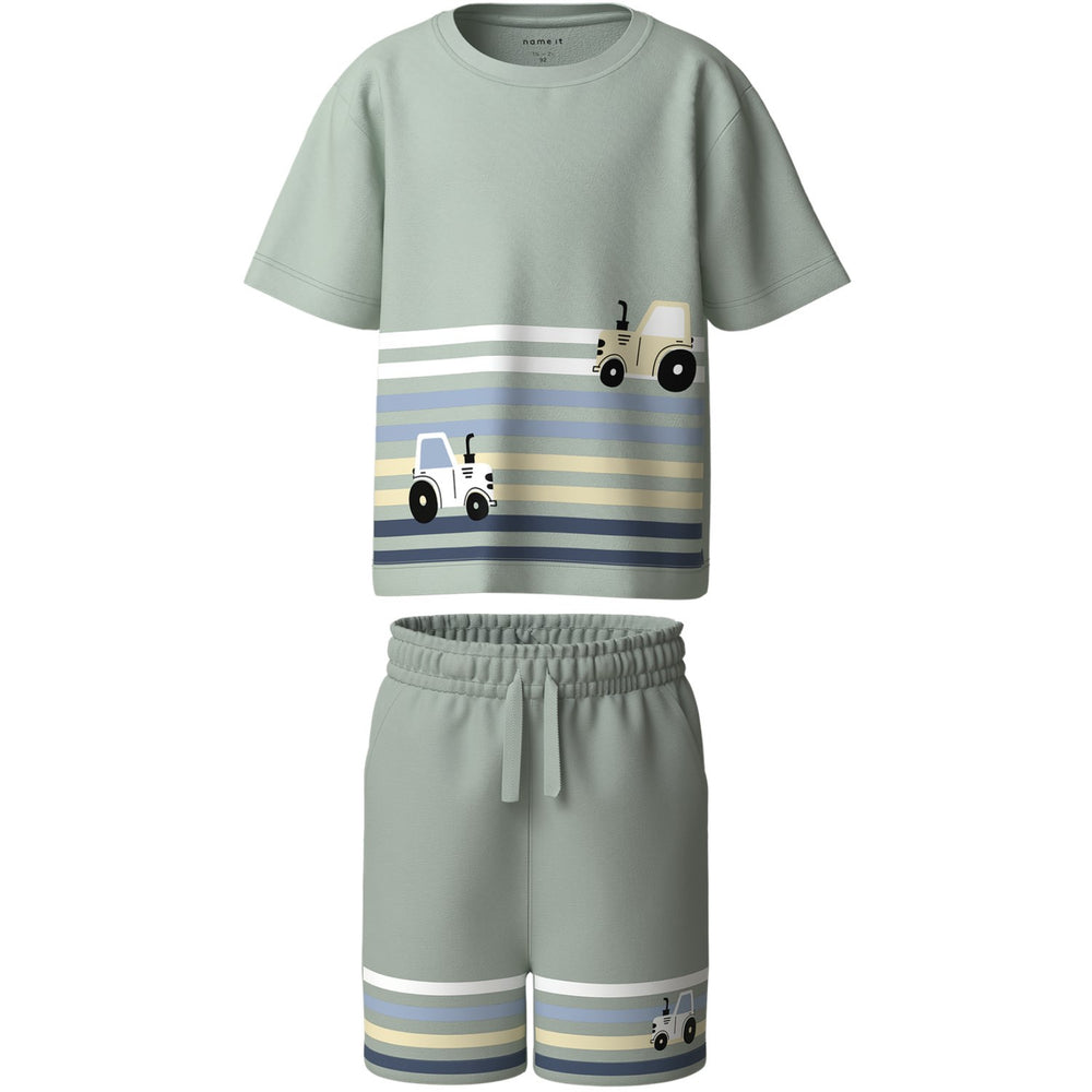 Køb Name It Pale Aqua Nmmhectors Shorts Sæt