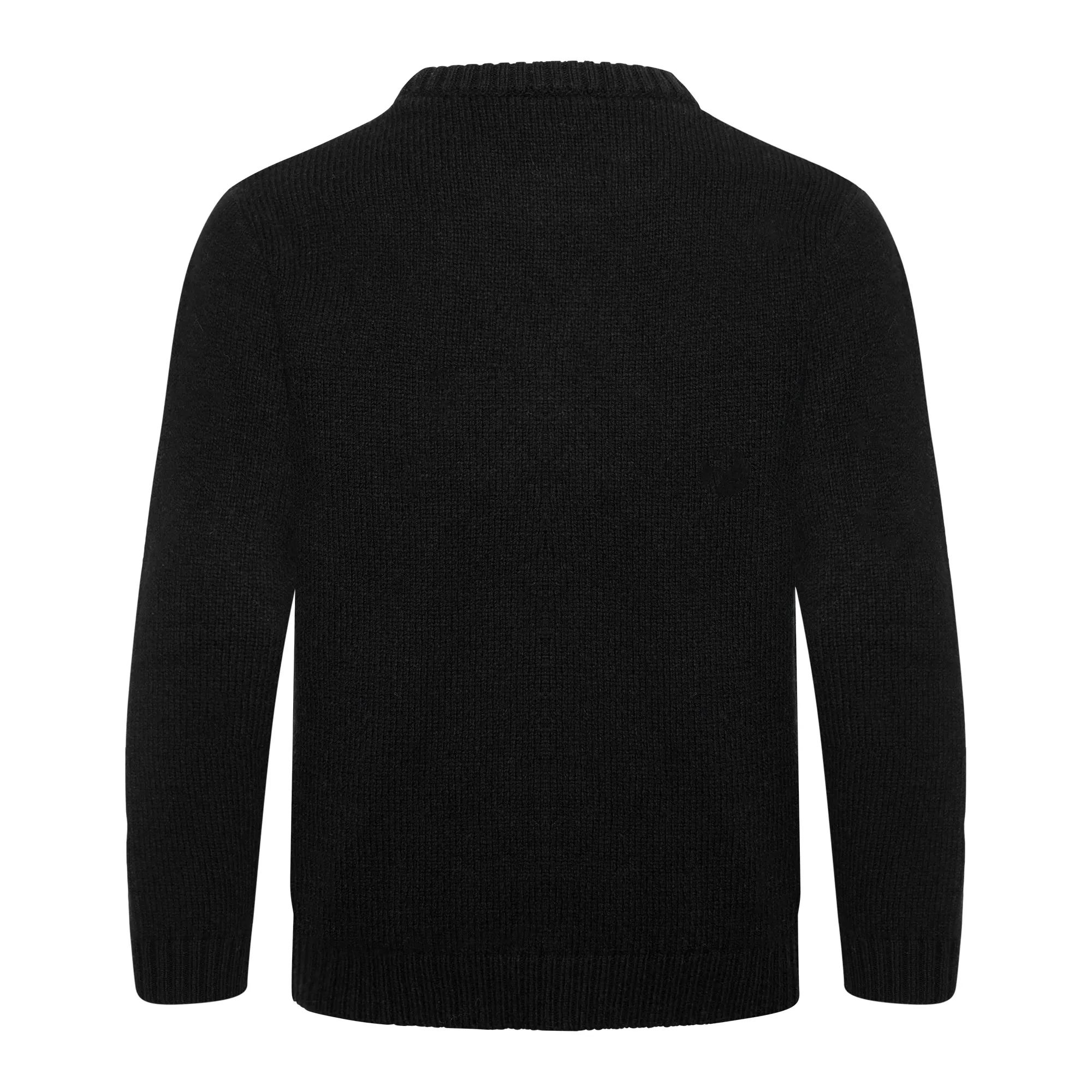 Gridarmor Kids' Snøkrystall Solid Round Neck Ullgenser Black Beauty