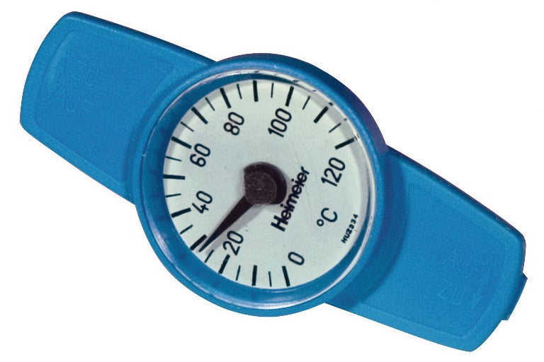 Heimeier thermometer voor Globo kogelkraan, rood, voor retrofit DN10-32, blauw, 0600-01.380