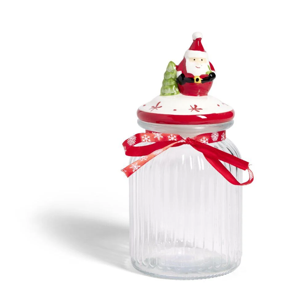 Bonbonnière Noël en verre 1L - 3 modèles