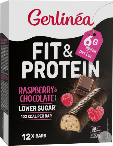 Gerlinea Fit & Protein Barres Framboise & Chocolat 310g