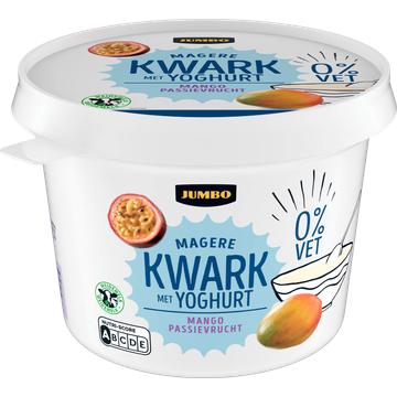Jumbo Magere Kwark met Yoghurt Mango Passievrucht 0% Vet 500 g