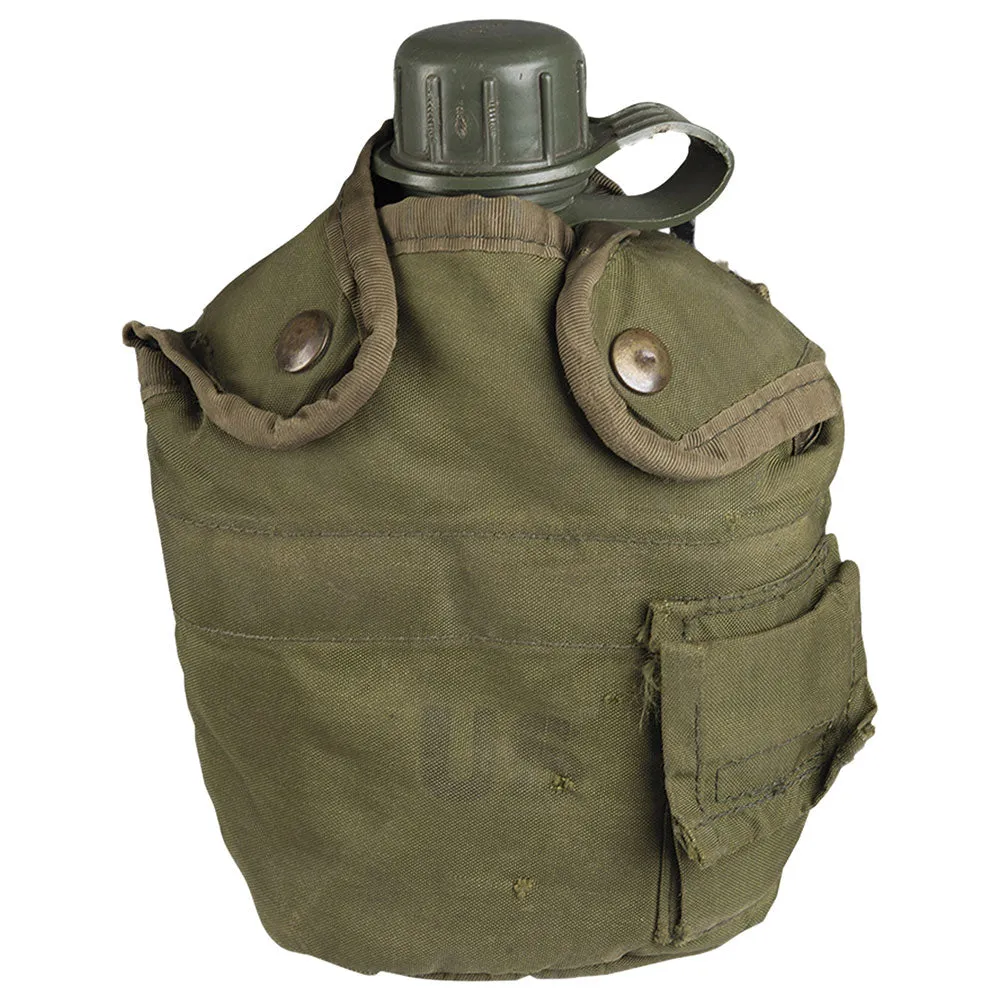 US Army -  US Feldflasche 1 qt. mit Bezug oliv gebraucht