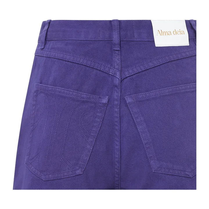 Alma Deia Short Effiloché Denim en Coton Bio | Bleu