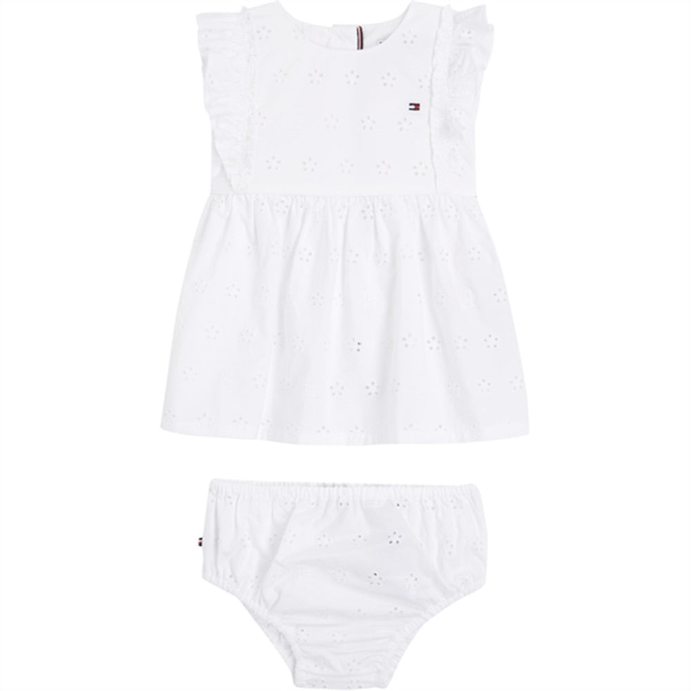 Køb Tommy Hilfiger Baby Broderie Kjole White