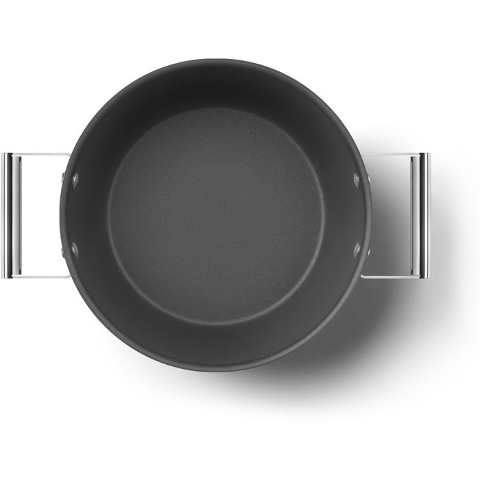 SMEG Kochtopf mit Deckel 26 cm CKFC2611BLM Schwarz