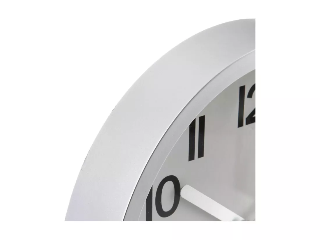 Pendule murale moderne Argent D 22 cm