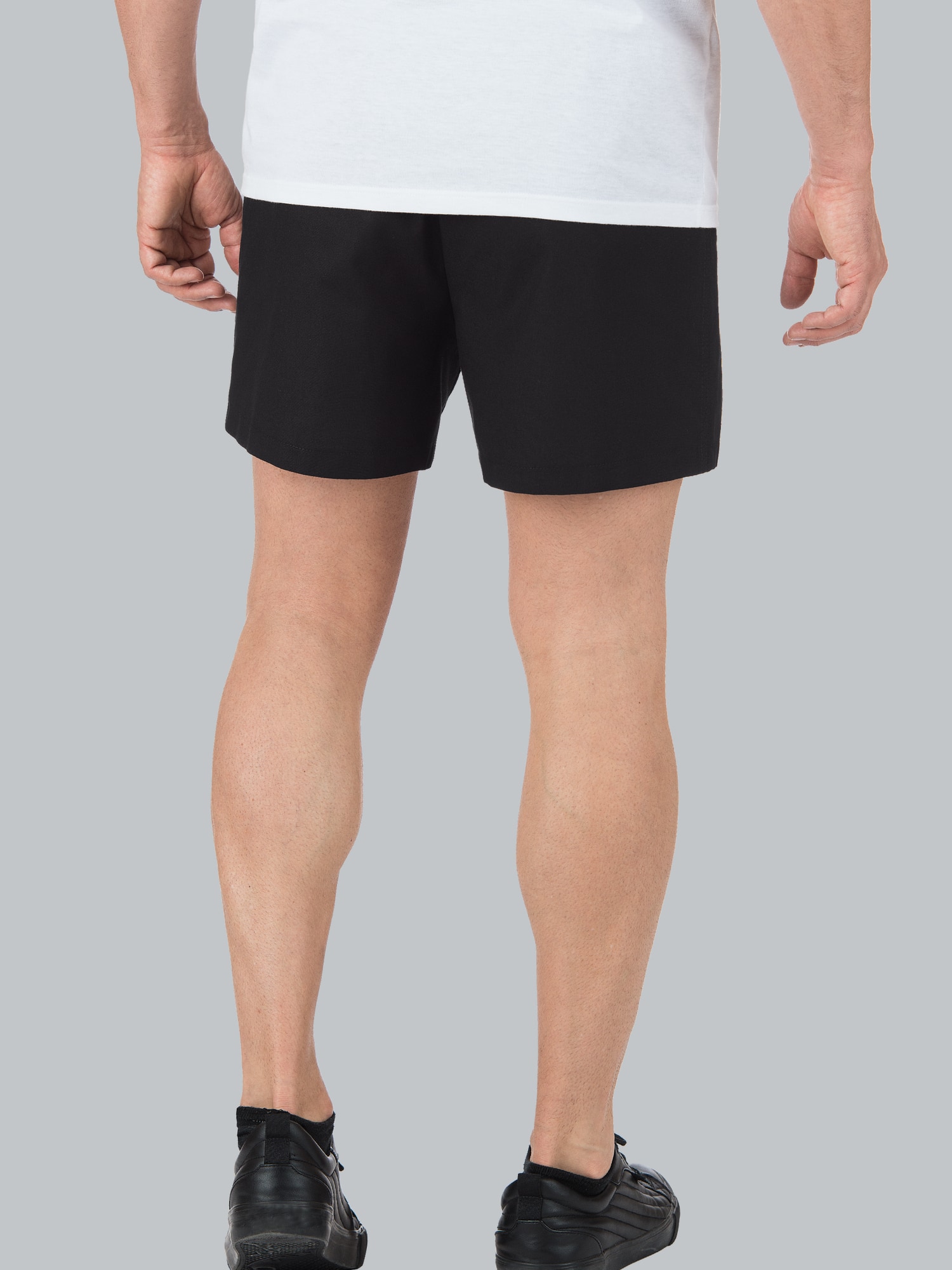 Shorts aus 100% Baumwolle Schwarz