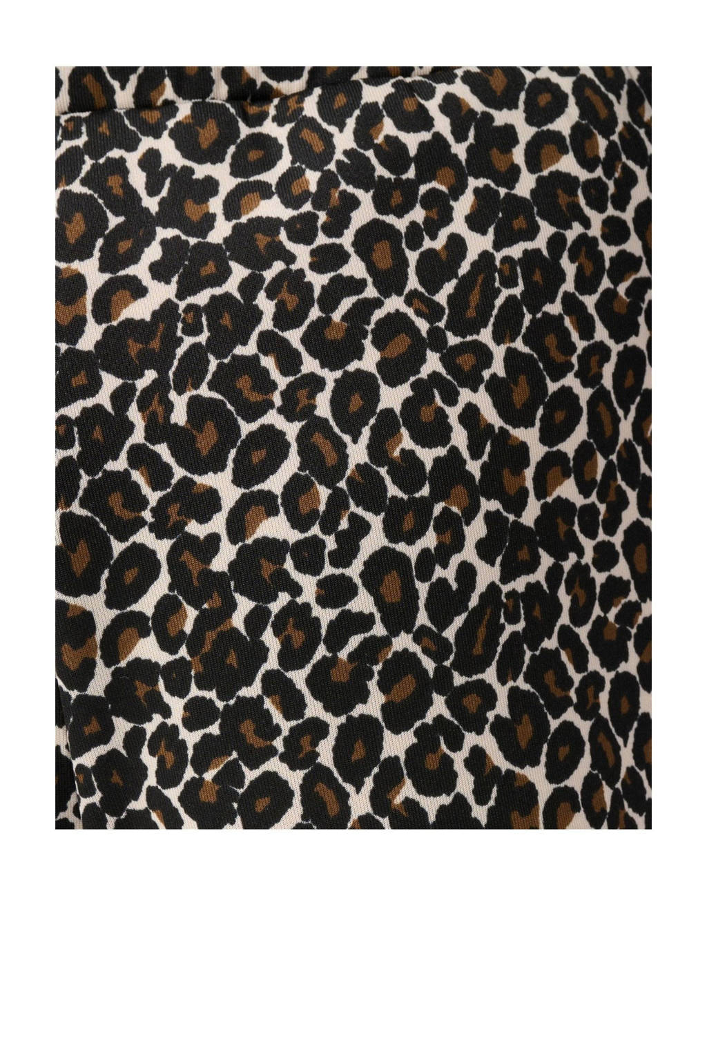 Shoeby wide leg broek met panterprint bruin/beige