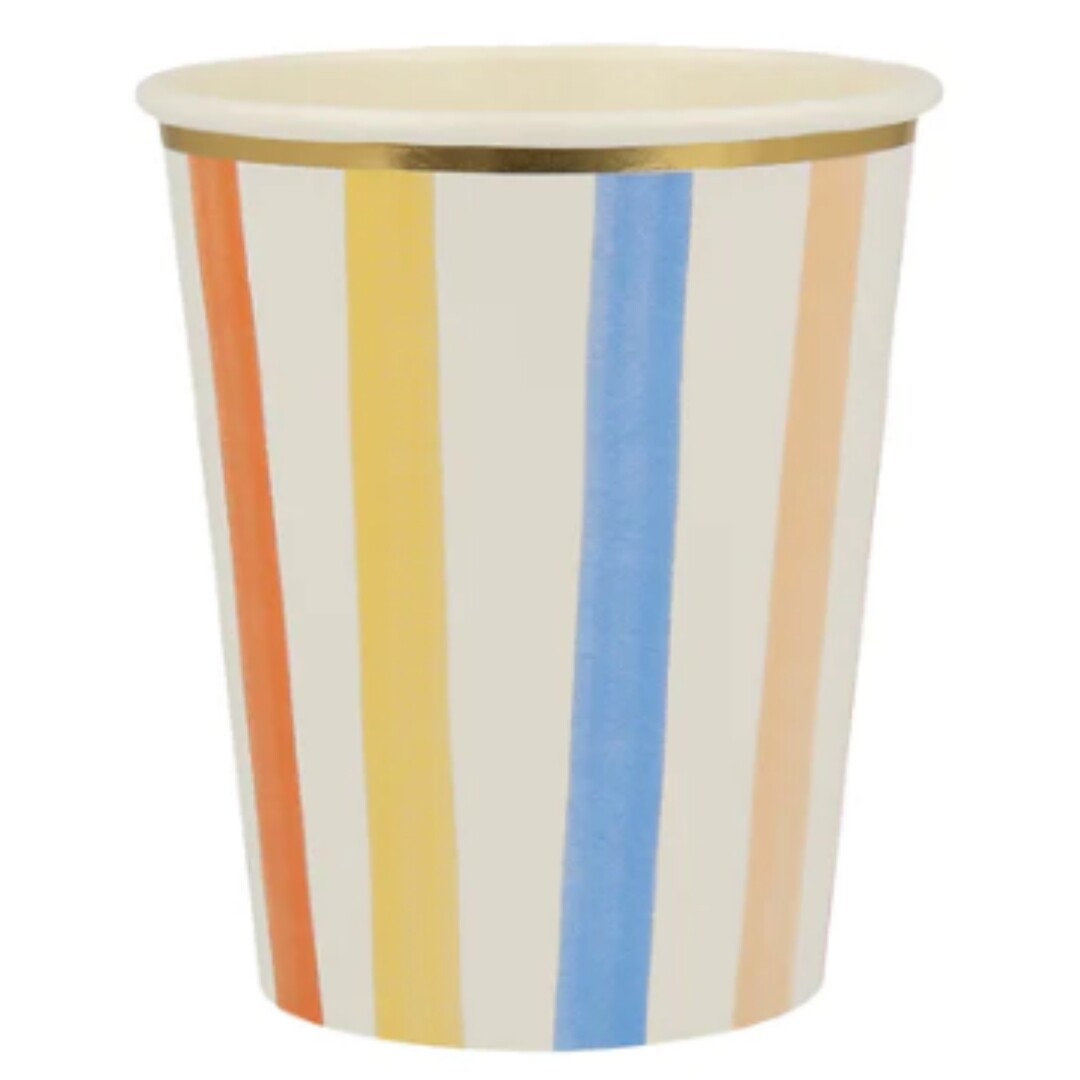 Meri meri bekers colourful pattern – 8st