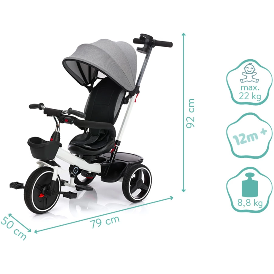 fillikid Dreirad Niki 360 weißgrau