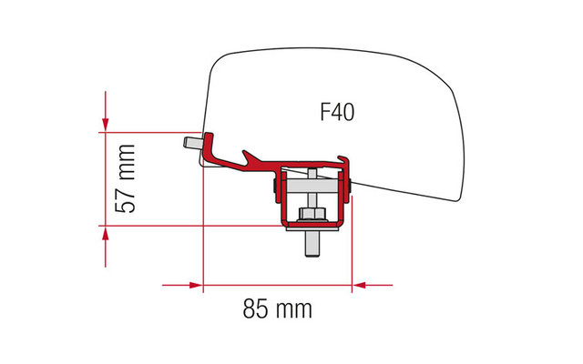 Fiamma Adapter-Kit F40 Van Nissan NV350