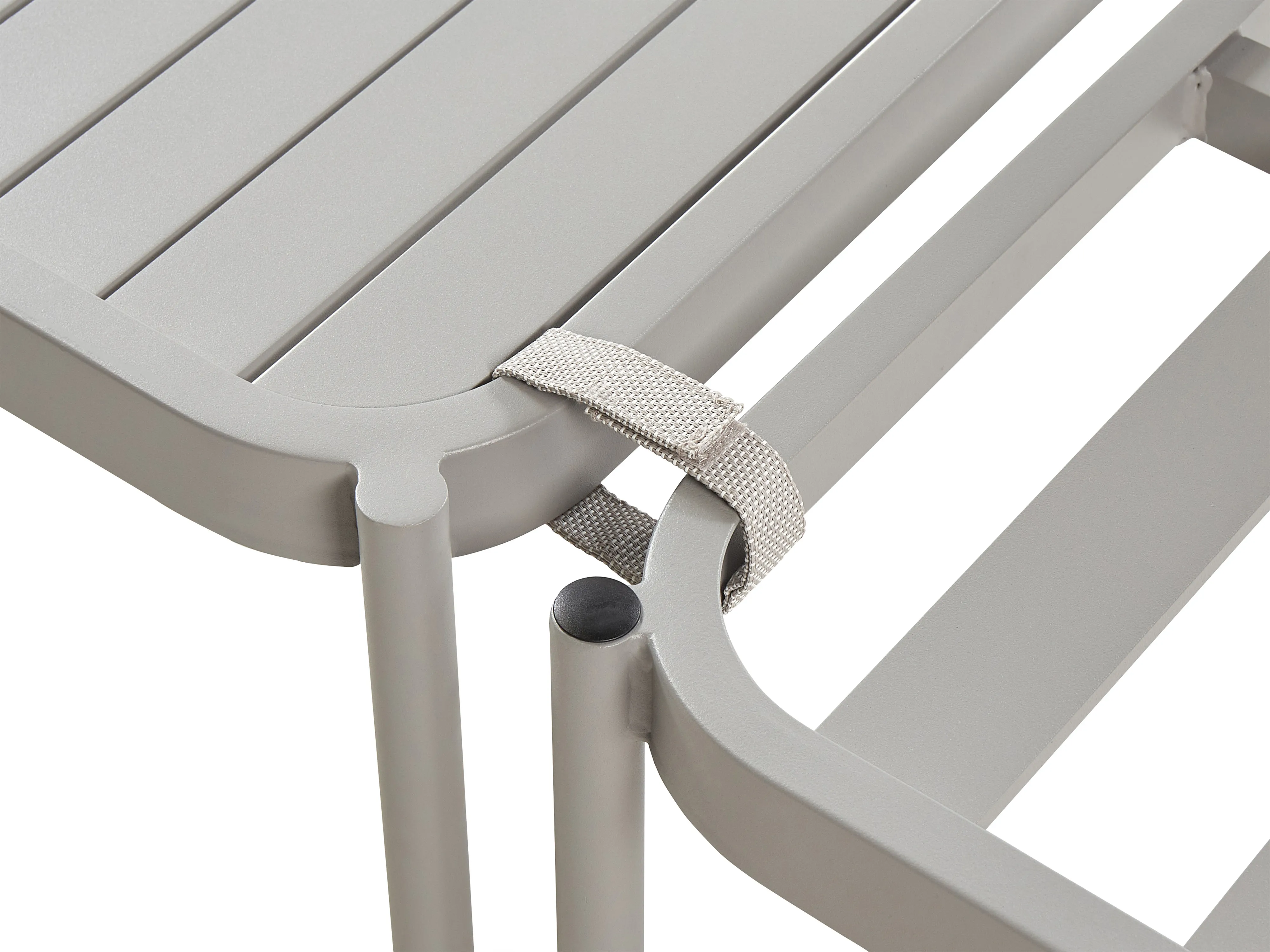 Loungeset met tafel 2-zits TERRACINA Metaal Lichtgrijs