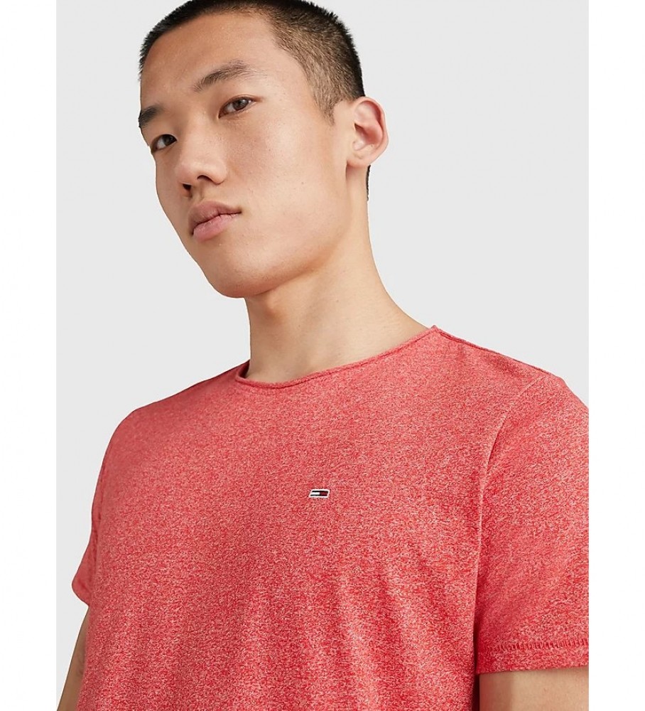 Camiseta Tommy Jeans Salmon Slim Fit com estampa mesclada