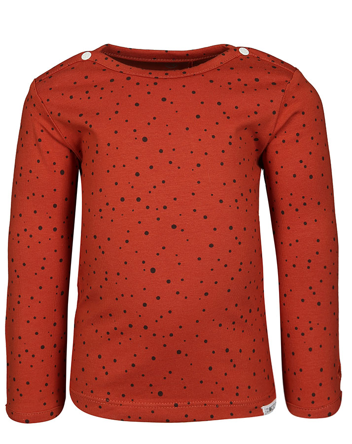Langarmshirt KRIS – AOP in rostrot