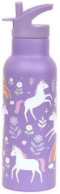 A Little Lovely Company Stainless steel XL Vannflaske, Unicorn Dreams