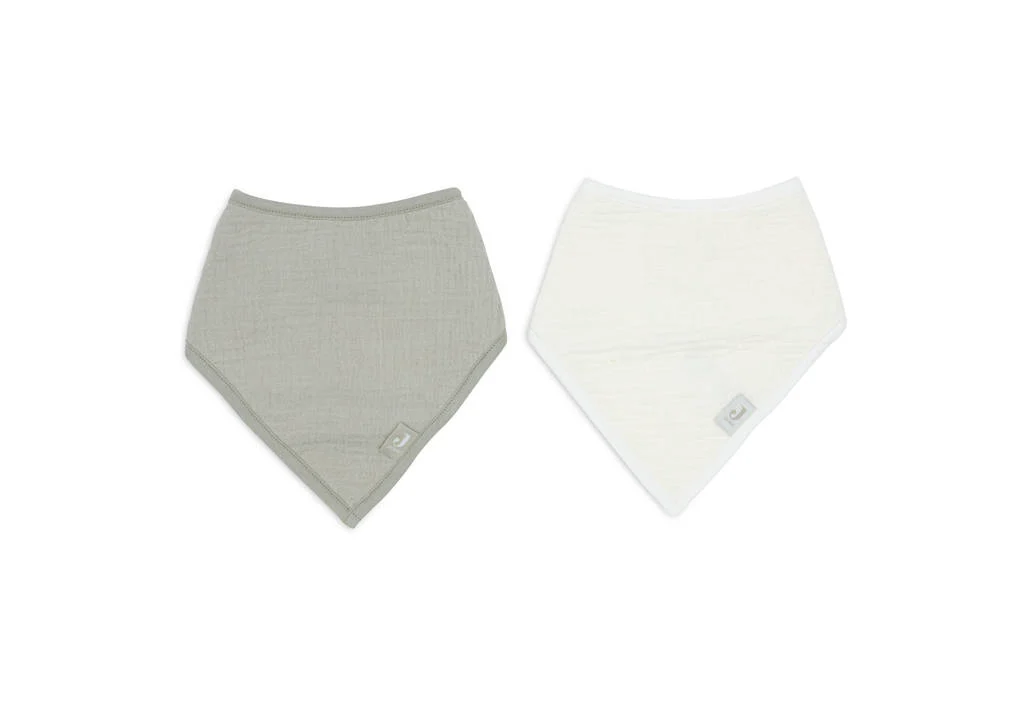 hydrofiele bandana slab - Olive Green/Oatmeal - set van 2