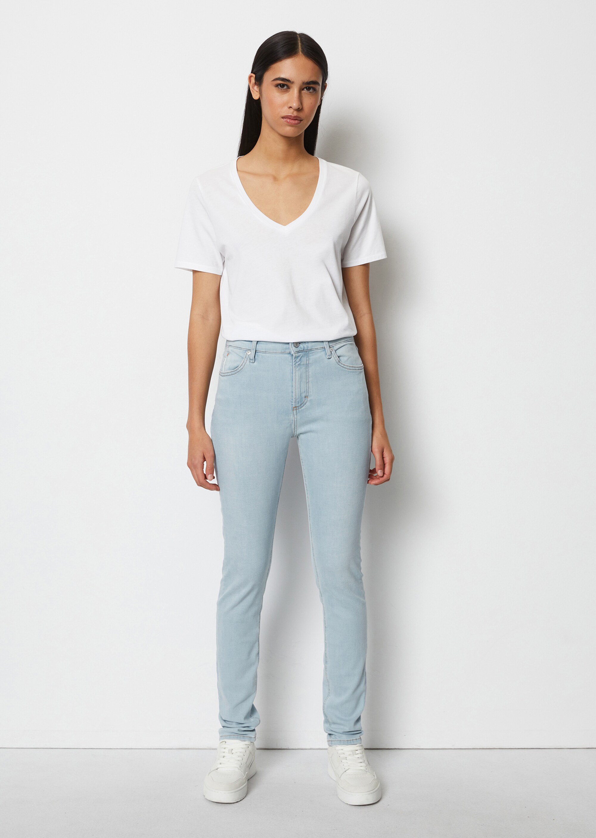 Jeans Modell KAJ skinny high waistaus stretchigem Bio-Baumwoll-Mix