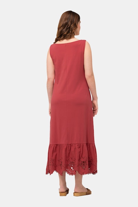 Maxikleid, A-Linie, Rundhals, ärmellos, Biobaumwolle