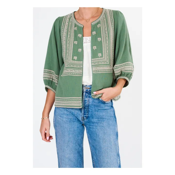 M.A.B.E. Veste Brodée Reba | Vert d'eau