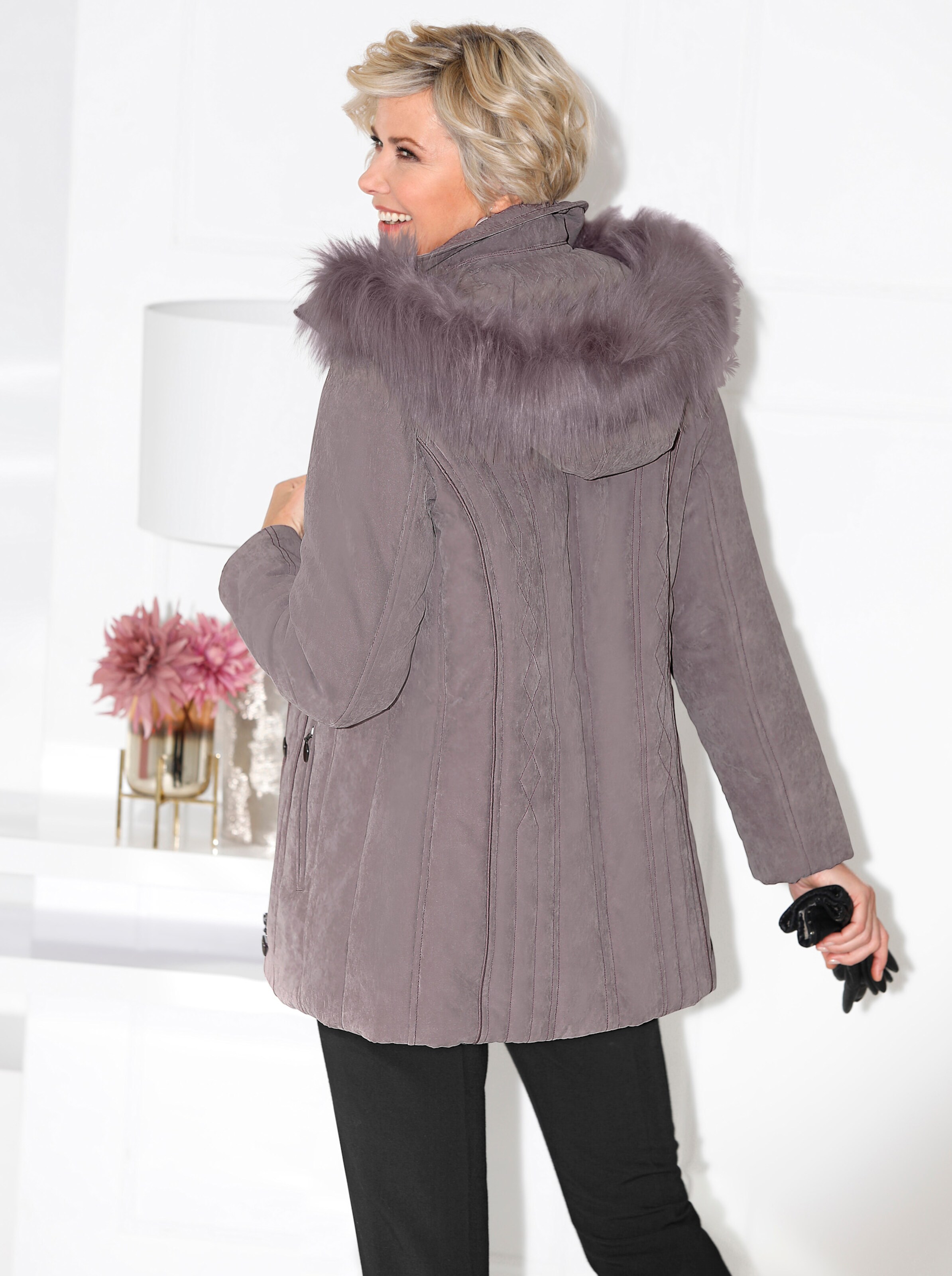 Steppjacke in mauve