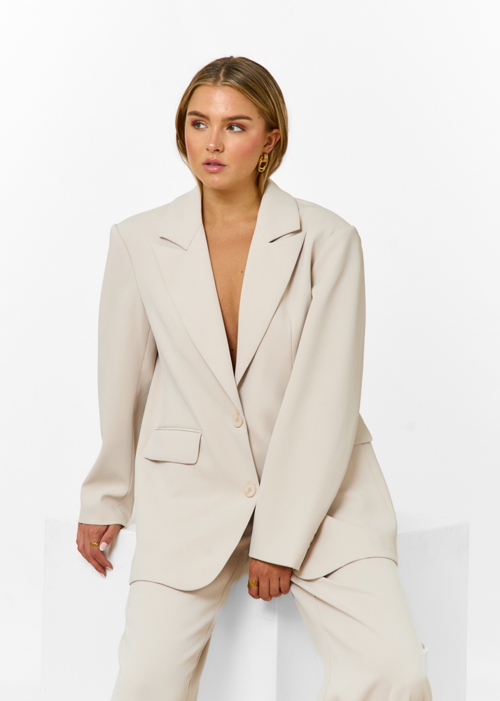 Audrey oversized blazer beige