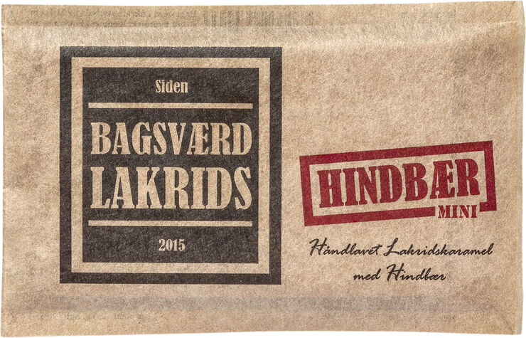 Bagsværd Lakrids Hindbær mini 40 gr.