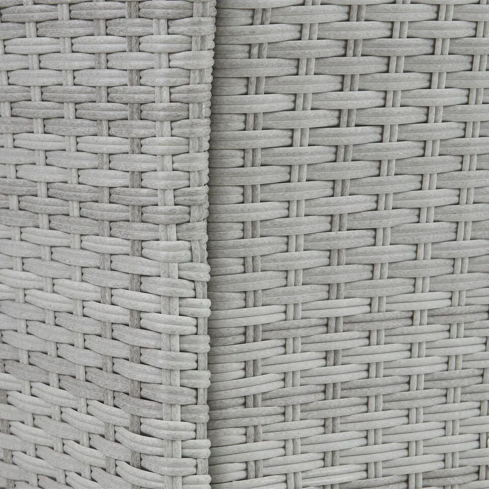 tectake - balkonset Luzern - wicker - lichtgrijs - 403702