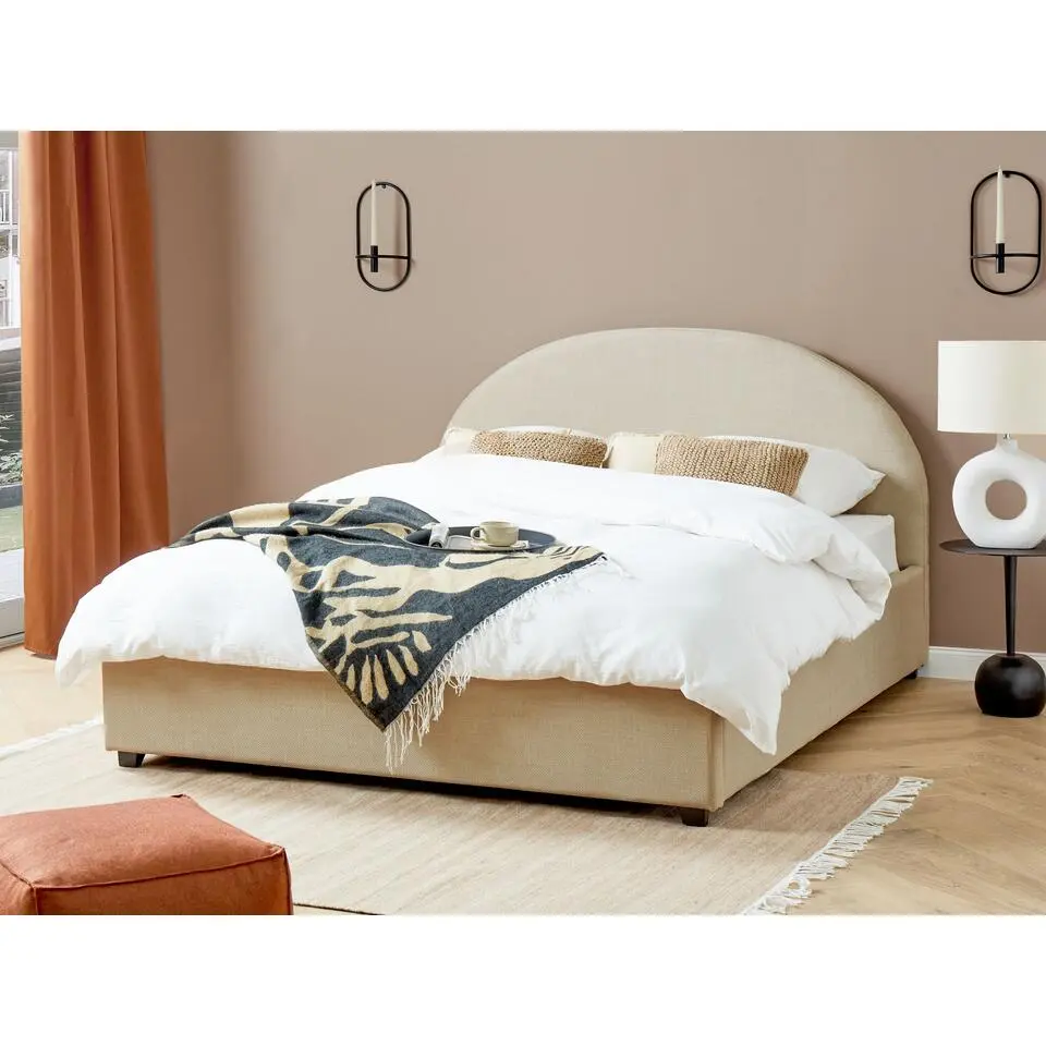 VAUCLUSE - Bed met opbergruimte - Beige - 160x200 cm - Polyester