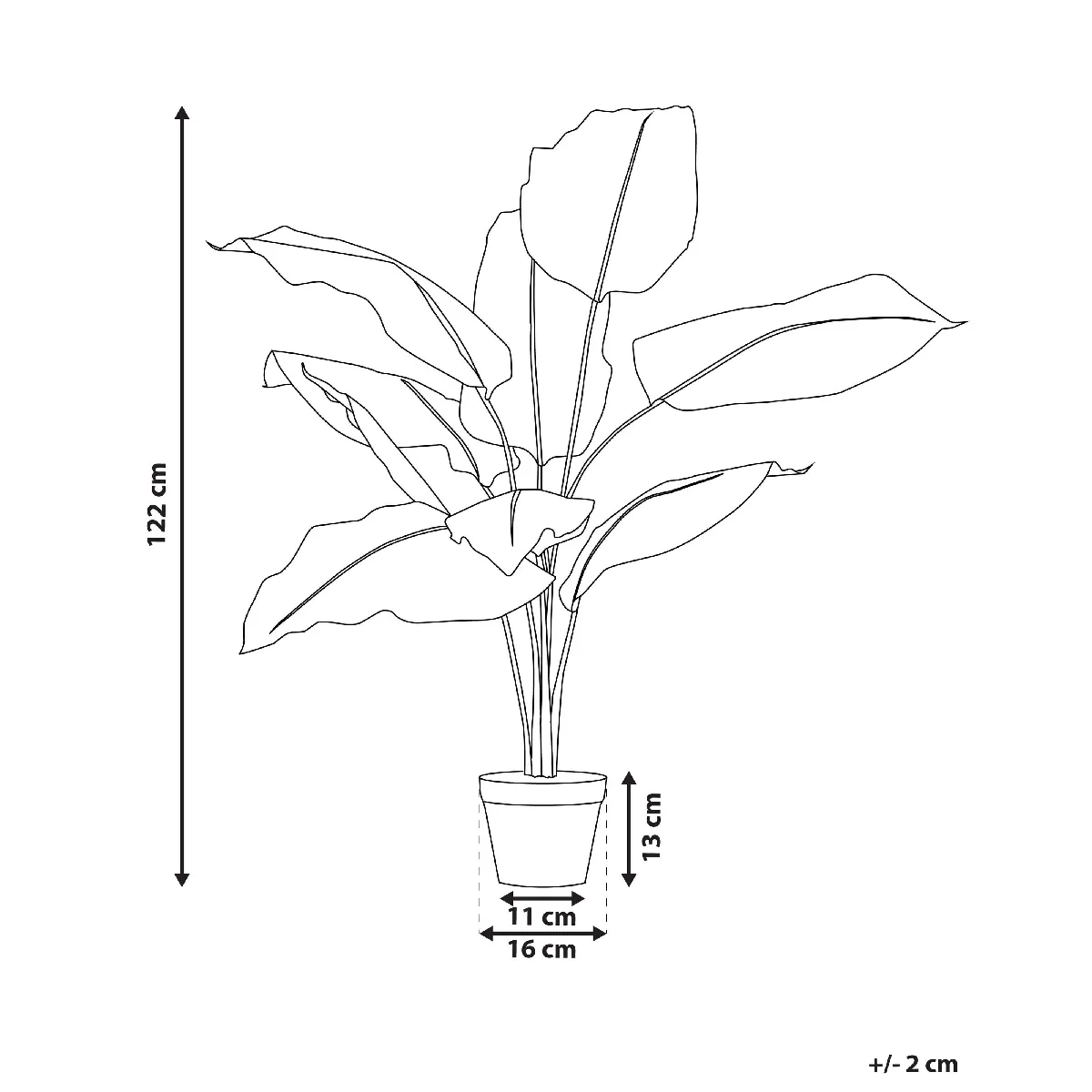 Beliani Plante Artificielle DIEFFENBACHIA 122 cm