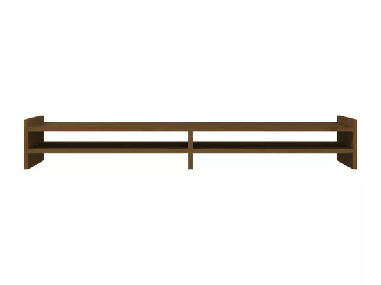 Support de moniteur Marron miel 100x27x15 cm Bois de pin solide