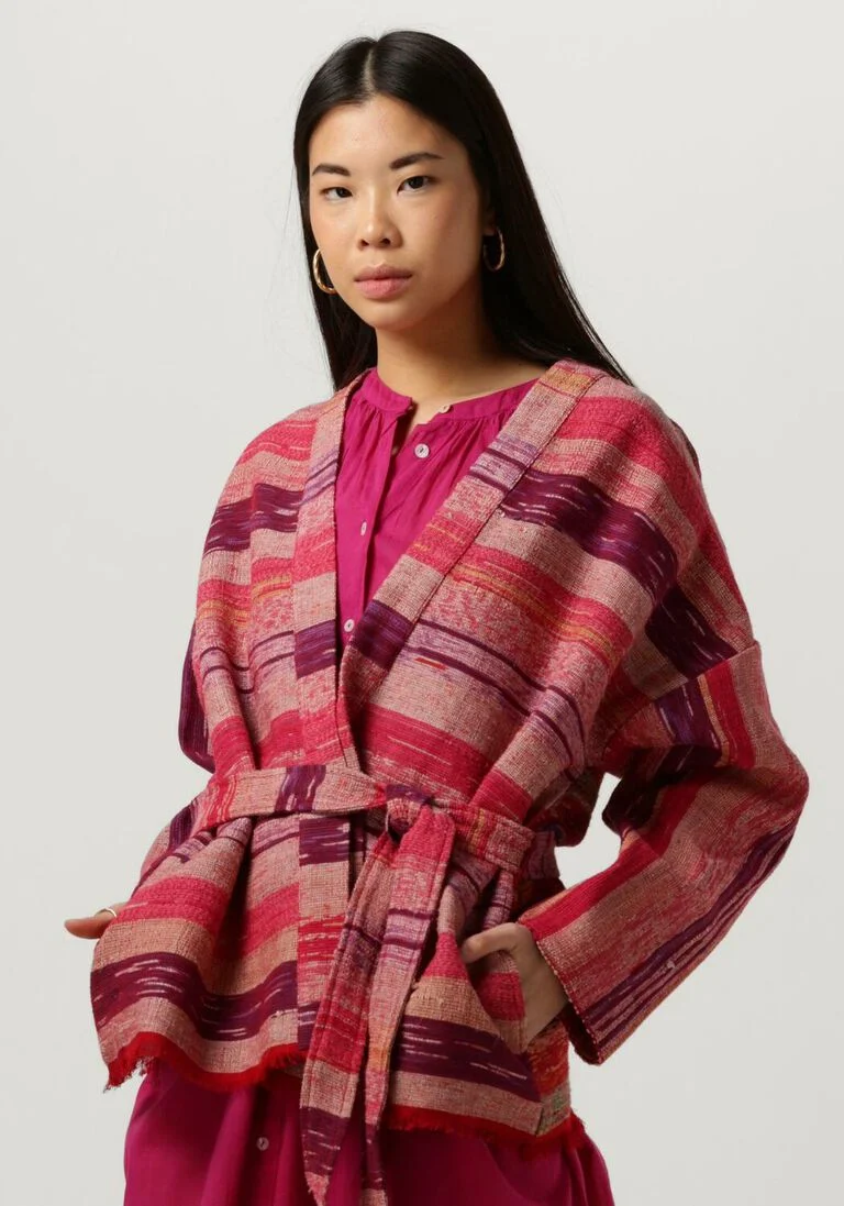 SISSEL EDELBO roze sissel edelbo kimono una jacket woven blanket