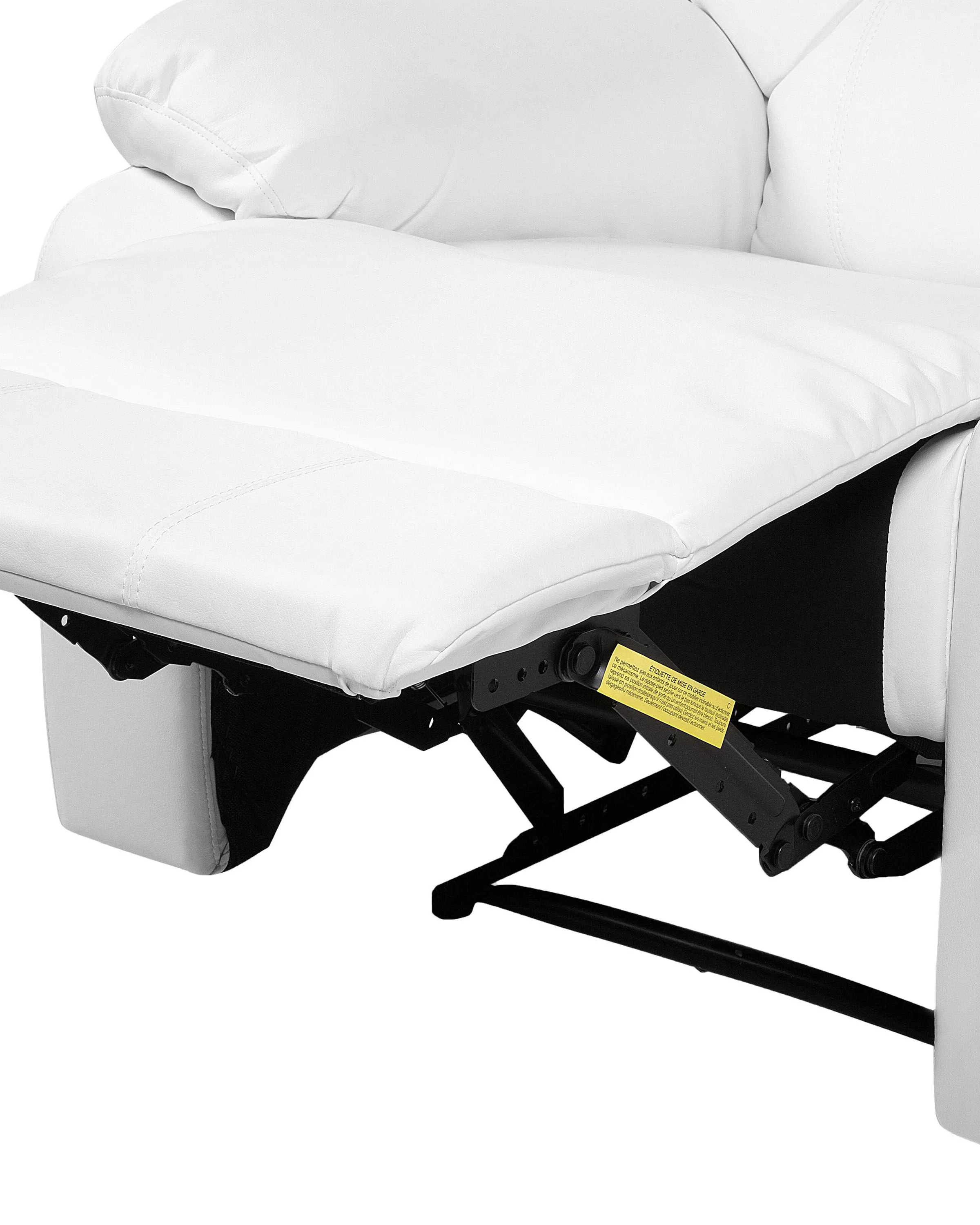 Relaxfauteuil BERGEN inclusief voetensteun Kunstleer Wit